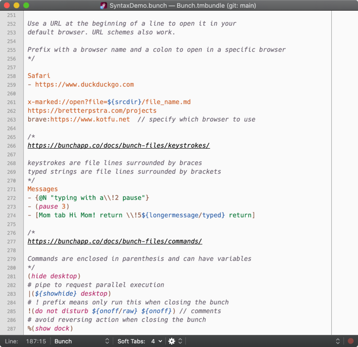 TextMate screenshot using dawn theme