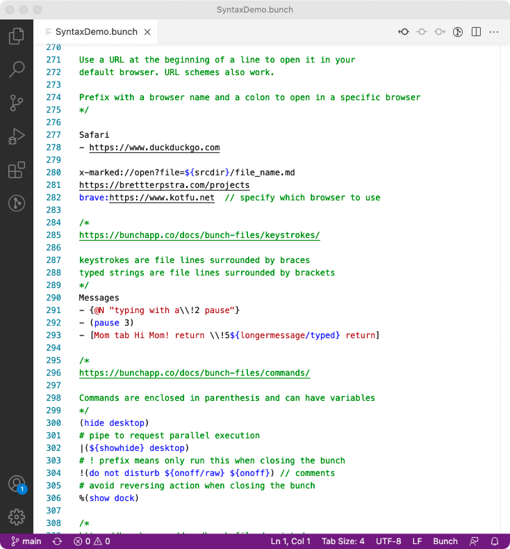 Visual Studio Code screenshot using Light theme